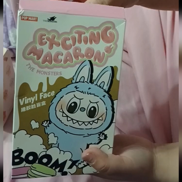 Authentic POP MART Exciting Macaron The Monster Vinyl Face LABUBU Toffee. - Picture 1 of 17